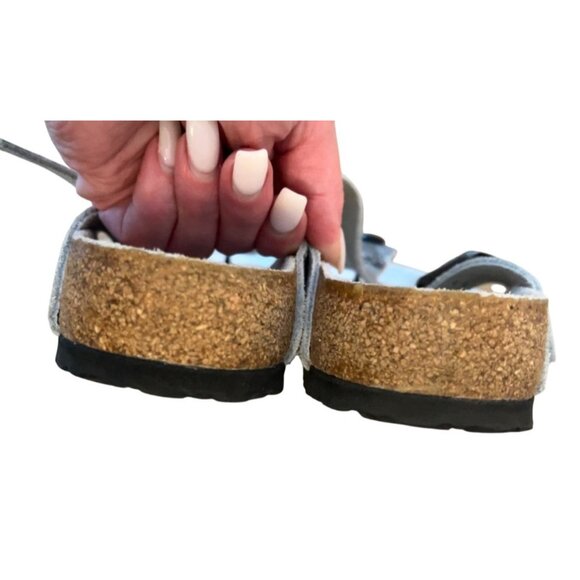 Women's Birkenstock Gizeh Metallic Silver Size EU 39 US 8-8.5‎ - Picture 9 of 12